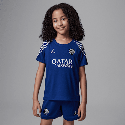 Paris Saint-Germain 2025 Stadium FourthJordan Replica dreiteiliges Fußballtrikot-Set (jüngere Kinder) Top Angebot