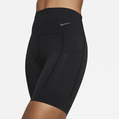 Nike GoBiker-Shorts (ca. 20 cm) mit starkem Halt hohem Bund und Taschen für Damen Sonderangebot der Fabrik