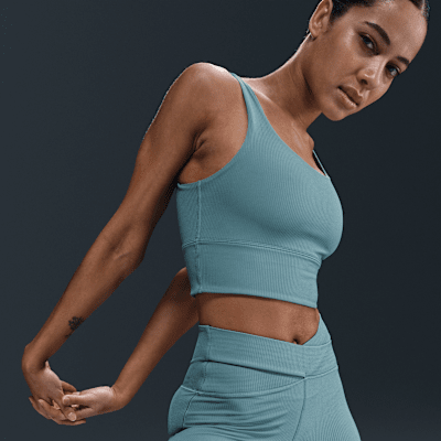 Nike Zenvy RibGepolsterter Longline-Sport-BH mit leichtem Halt Rabatt