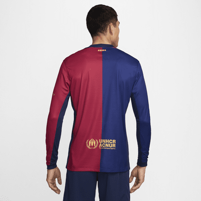 FC Barcelona 2024/25 Stadium HomeNike Replika-Longsleeve-Fußballtrikot mit Nike Dri-FIT-Technologie (Herren) Tiefpreis