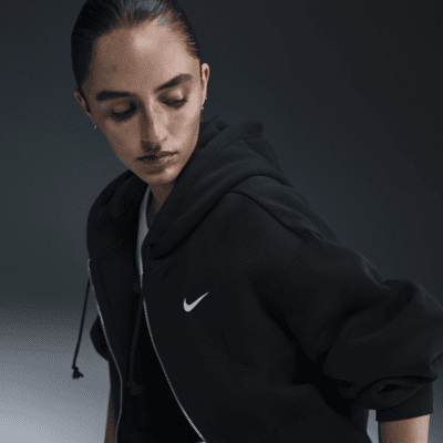 Nike Sportswear Phoenix Fleeceweite verkürzte Kapuzenjacke (Damen) Weihnachtsangebot