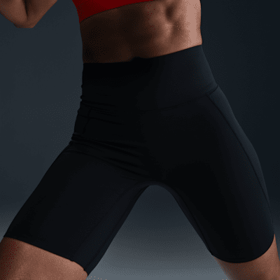 Nike UniversaBike-Shorts mit mittlerem Halt hohem Bund und Taschen für Damen (ca. 20 cm) Fabrikpreis