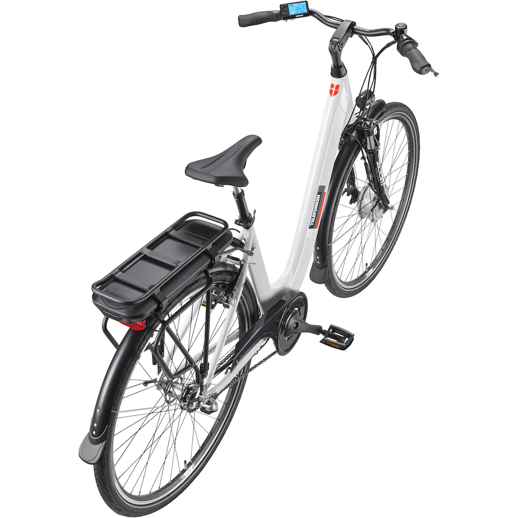 Telefunken E-Bike »Multitalent RC835« 3 Gang Shimano Frontmotor 250 W (28 Zoll Straßenzulassung ca. 100 km Reichweite) Pedelec Elektrofahrrad für Herren u. Damen tiefer Einstieg Cityrad auf Rechnung kaufen Sonderangebot der Fabrik