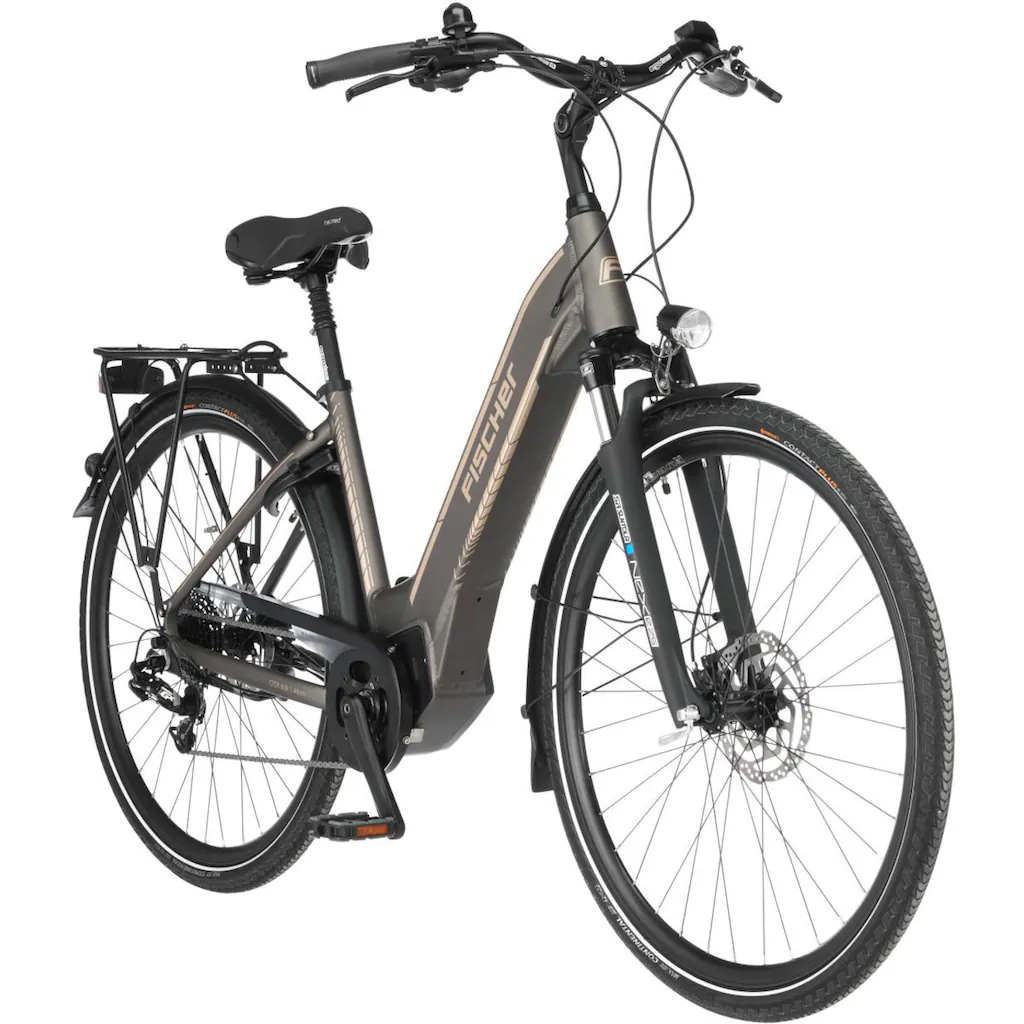 FISCHER Fahrrad E-Bike »CITA 6.0i 504« 10 Gang Pedelec Elektrofahrrad für Damen u. Herren Cityrad Black Friday Preise