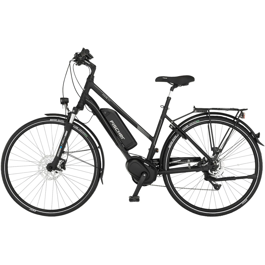 FISCHER Fahrrad E-Bike »VIATOR 3.0 Damen 49« 8 Gang Shimano Acera Mittelmotor 250 W (mit Faltschloss) Pedelec Elektrofahrrad für Damen u. Herren Trekkingrad zollfrei