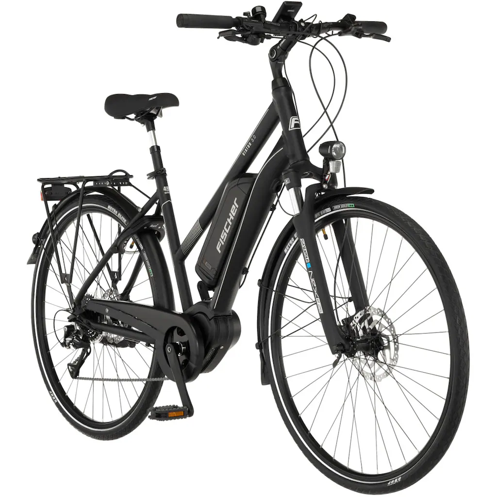 FISCHER Fahrrad E-Bike »VIATOR 3.0 Damen 49« 8 Gang Shimano Acera Mittelmotor 250 W (mit Faltschloss) Pedelec Elektrofahrrad für Damen u. Herren Trekkingrad zollfrei