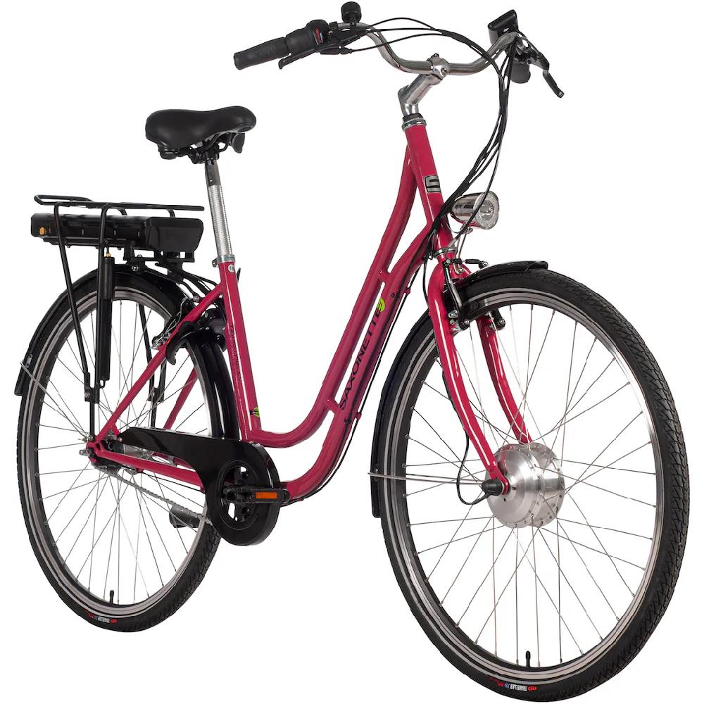 SAXONETTE E-Bike »Fashion Plus 2.0« 7 Gang Shimano Frontmotor 250 W Pedelec Elektrofahrrad für Damen u. Herren Cityrad Angebote