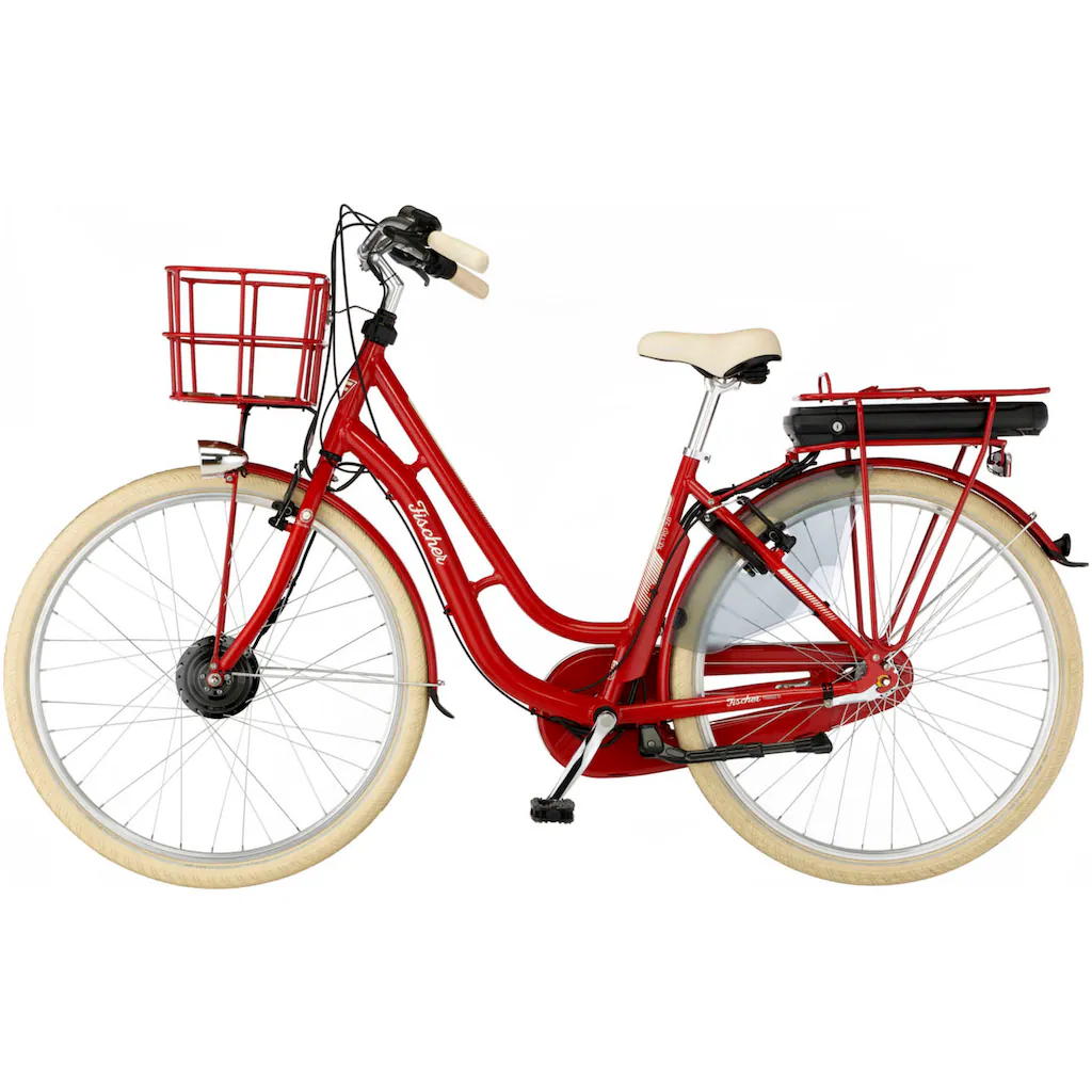 FISCHER Fahrrad E-Bike »CITA RETRO 2.0 418 48« 3 Gang Shimano Shimano 3-Gang Nexus Nabenschaltung (mit Akku-Ladegerät-mit Werkzeug) Pedelec Elektrofahrrad für Damen u. Herren Cityrad auf Rechnung kaufen Fabrikverkauf