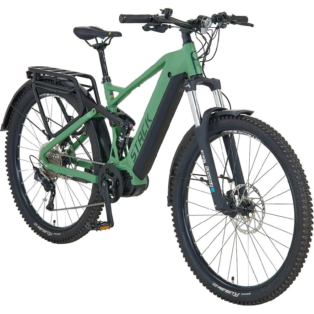 Prophete E-Bike »Stack 5.0« 10 Gang Shimano Mittelmotor 250 W (Akku-Ladegerät) Pedelec Elektrofahrrad für Damen u. Herren MTB Mountainbike Fabrikpreis