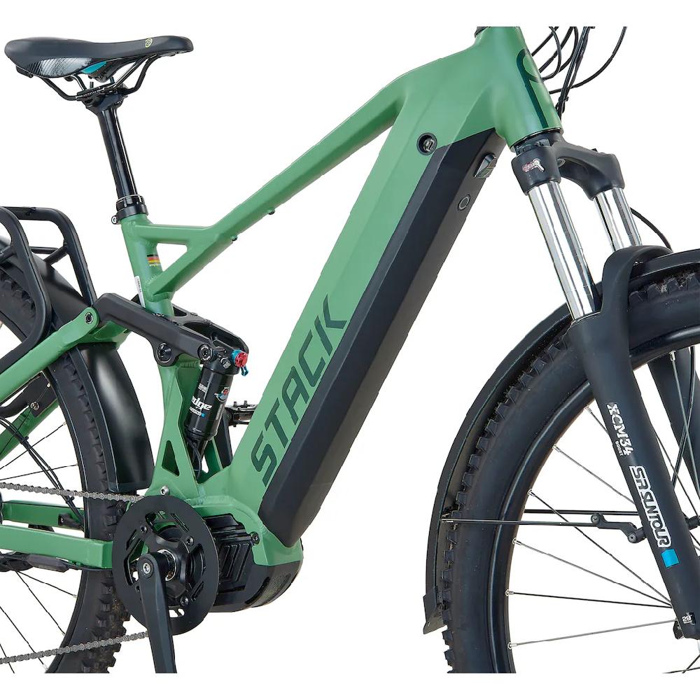 Prophete E-Bike »Stack 5.0« 10 Gang Shimano Mittelmotor 250 W (Akku-Ladegerät) Pedelec Elektrofahrrad für Damen u. Herren MTB Mountainbike Fabrikpreis