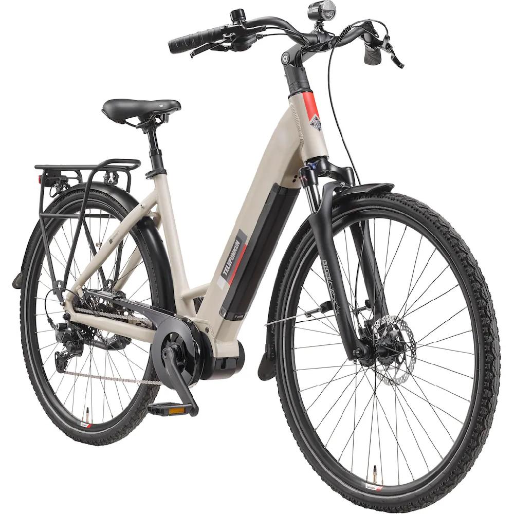 Telefunken E-Bike »Multitalent RC680« 10 Gang Shimano Mittelmotor 250 W (28 Zoll Straßenzulassung Scheibenbremsen) Pedelec Elektrofahrrad für Damen u. Herren Cityrad Saisonschlussverkauf