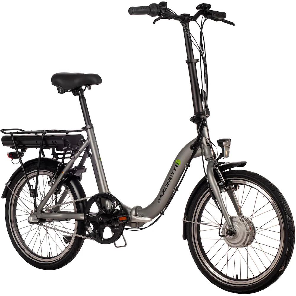 SAXONETTE E-Bike »Compact Plus S« 3 Gang Frontmotor 250 W (mit Akku-Ladegerät) Pedelec Elektrofahrrad für Damen u. Herren Faltrad auf Raten Black Friday