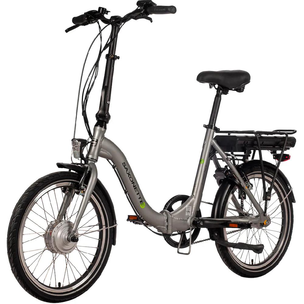 SAXONETTE E-Bike »Compact Plus S« 3 Gang Frontmotor 250 W (mit Akku-Ladegerät) Pedelec Elektrofahrrad für Damen u. Herren Faltrad auf Raten Black Friday