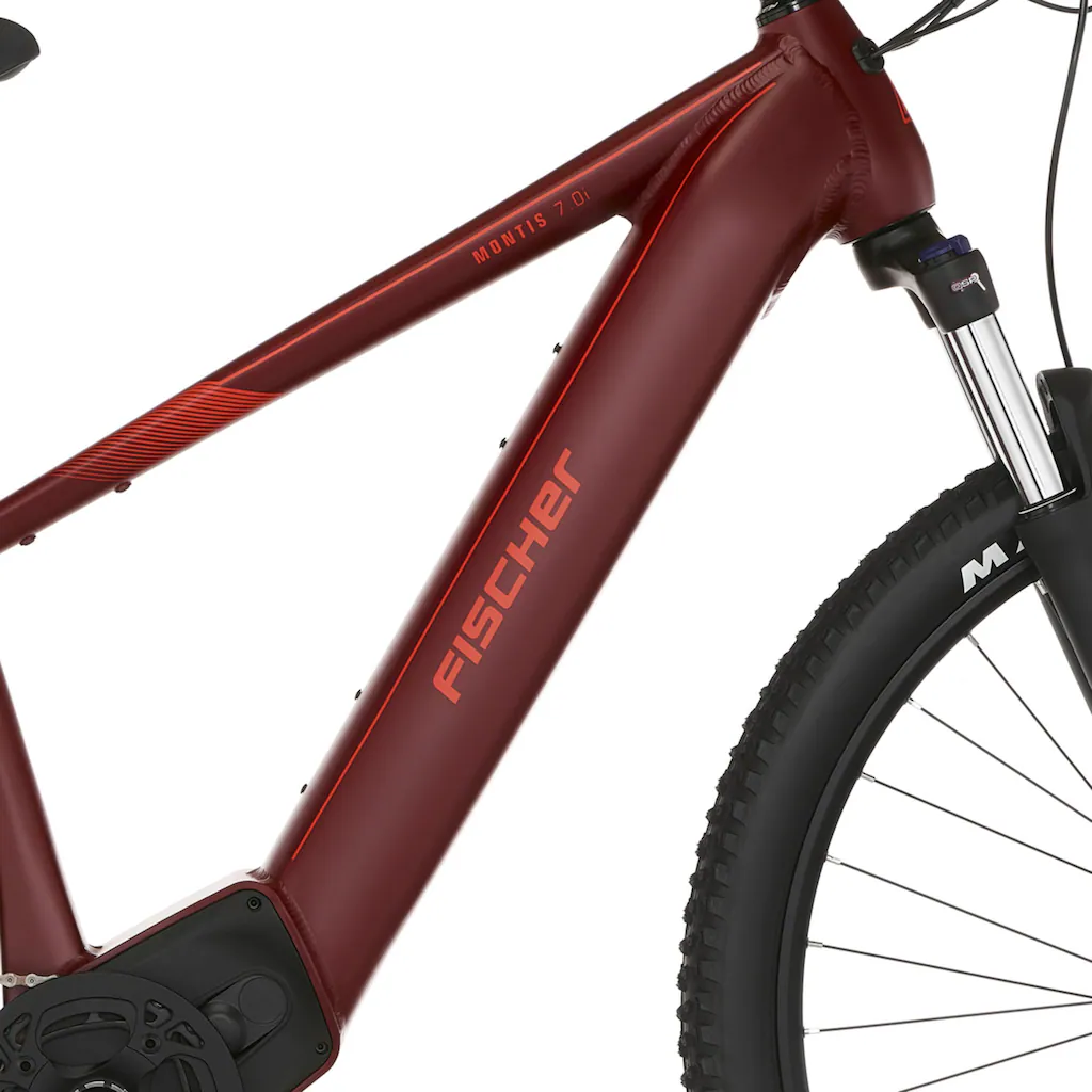 FISCHER Fahrrad E-Bike »MONTIS 7.0I 630« 12 Gang SRAM SX 11-50 Mittelmotor 250 W (Schloss) Pedelec Elektrofahrrad für Damen u. Herren MTB Mountainbike auf Rechnung bestellen Lagerräumung