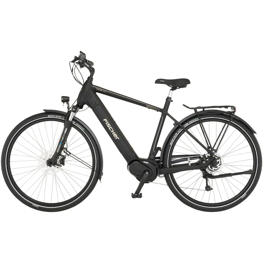 FISCHER Fahrrad E-Bike »VIATOR 4.2i« 9 Gang Shimano Acera Mittelmotor 250 W (mit Faltschloss) Pedelec Elektrofahrrad für Damen u. Herren Trekkingrad auf Rechnung kaufen Heißer Verkauf