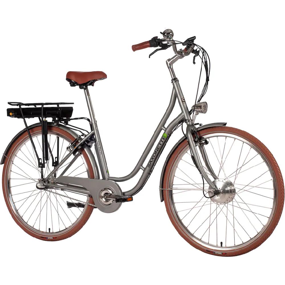 SAXONETTE E-Bike »Style Plus 2.0« 3 Gang Frontmotor 250 W (mit Akku-Ladegerät) Pedelec Elektrofahrrad für Damen u. Herren Cityrad auf Raten Neueste Mode