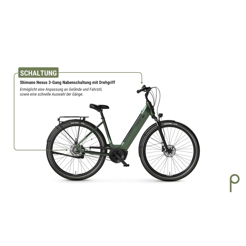 Prophete E-Bike »Geniesser 3.4« 3 Gang Shimano Mittelmotor 250 W Pedelec Elektrofahrrad für Damen u. Herren Cityrad auf Rechnung Online Outlet