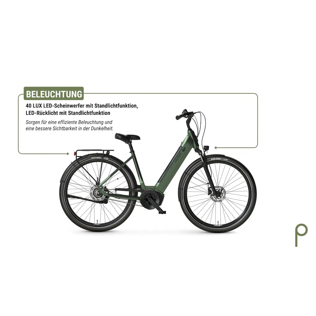 Prophete E-Bike »Geniesser 3.4« 3 Gang Shimano Mittelmotor 250 W Pedelec Elektrofahrrad für Damen u. Herren Cityrad auf Rechnung Online Outlet