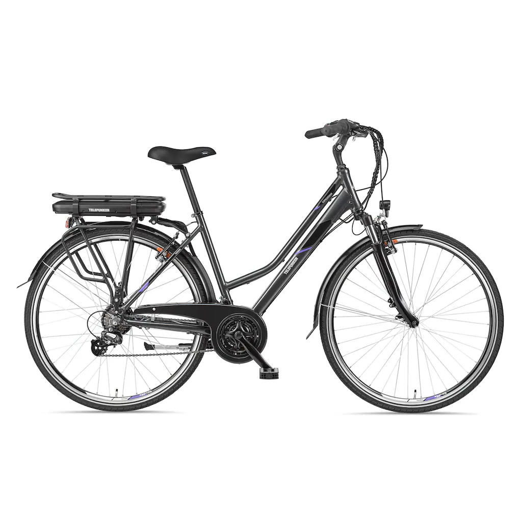 Telefunken E-Bike »Expedition XT480« 21 Gang Shimano Heckmotor 250 W (mit Fahrradtasche) Pedelec Elektrofahrrad für Damen Trekkingrad auf Rechnung Exklusive Angebote