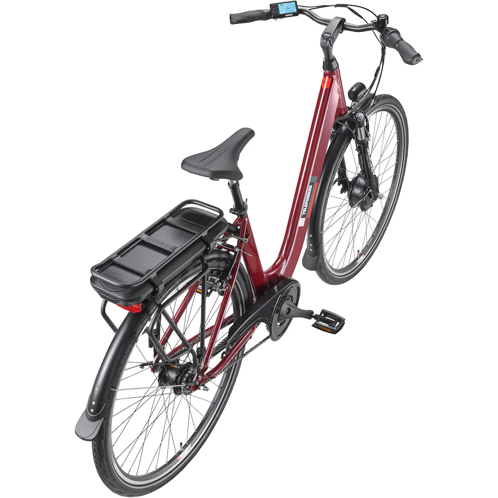Telefunken E-Bike »Multitalent RC845« 7 Gang Shimano Frontmotor 250 W (28 Zoll Straßenzulassung ca. 100 km Reichweite) Pedelec Elektrofahrrad für Herren u. Damen tiefer Einstieg Cityrad auf Rechnung Große Rabatte