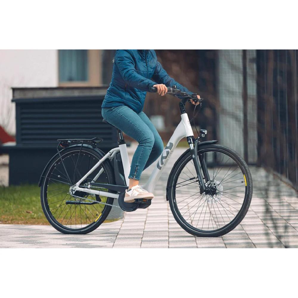 Husqvarna E-BICYCLES E-Bike »E-Citybike Eco City 1« 8 Gang Shimano Nexus Mittelmotor 250 W (28 Zoll Shimano Motor Rücktritt Scheibenbremsen Straßenzulassung) Pedelec Elektrofahrrad für Herren u. Damen Cityrad tiefer Einstie VIP-Rabatte