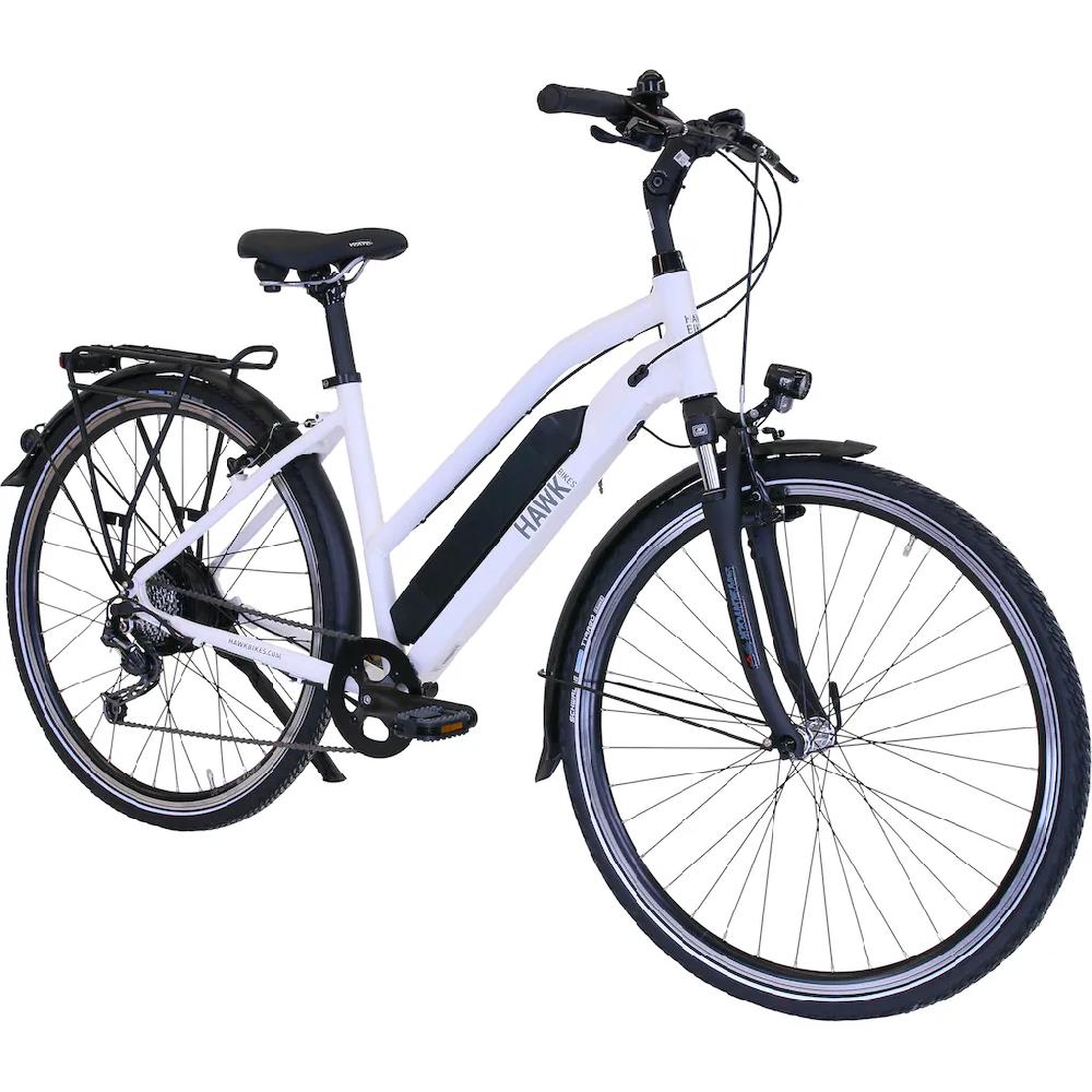 HAWK Bikes E-Bike »eTrekking Lady« 8 Gang microSHIFT Microshift Heckmotor 250 W Pedelec Elektrofahrrad für Damen Trekkingrad auf Rechnung online bestellen Discount Store für neue Produkte