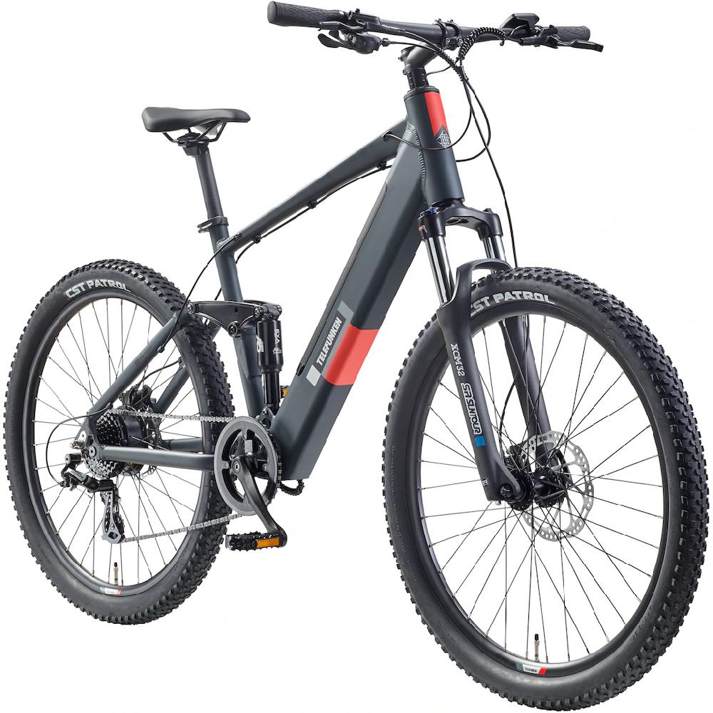 Telefunken E-Bike »Aufsteiger M936« 8 Gang Shimano Altus Heckmotor 250 W Pedelec Elektrofahrrad Damen Herren MTB Mountainbike Fully auf Raten Kostenloser Versand international