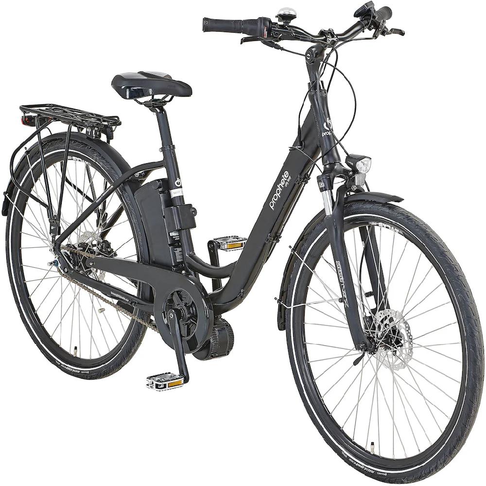 Prophete E-Bike »City« 7 Gang Shimano Mittelmotor 250 W Pedelec Elektrofahrrad für Damen u. Herren Cityrad Outlet