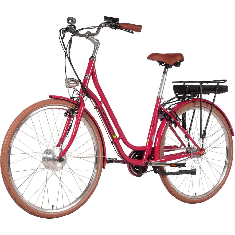 SAXONETTE E-Bike »Style Plus 2.0« 3 Gang Frontmotor 250 W (mit Akku-Ladegerät) Pedelec Elektrofahrrad für Damen u. Herren Cityrad auf Rechnung bestellen Verkauf