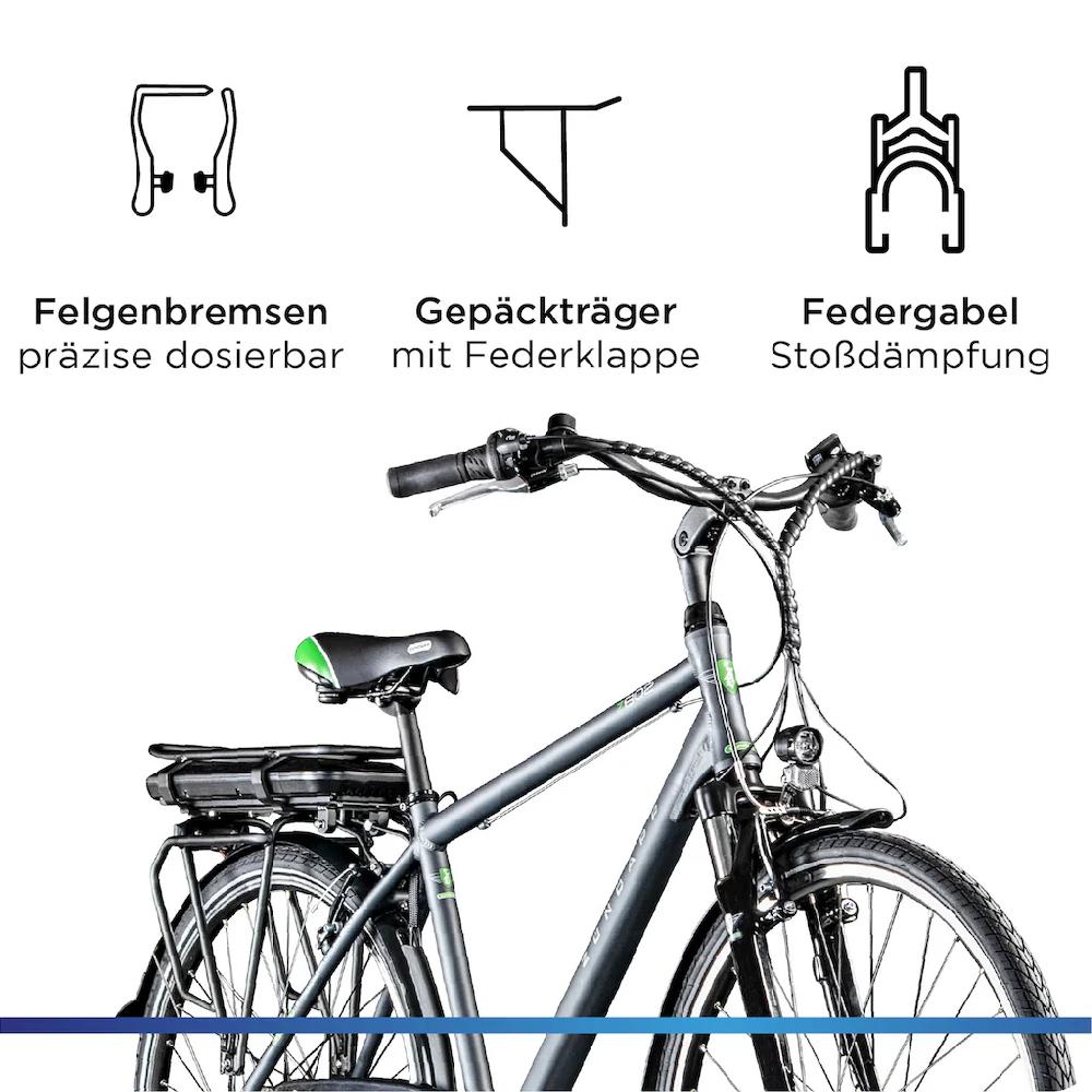 Zündapp E-Bike »Z802 Herren« 21 Gang Shimano Altus RD-M310 Heckmotor 250 W Pedelec Elektrofahrrad für Herren Trekkingrad auf Rechnung bestellen Sonderangebot