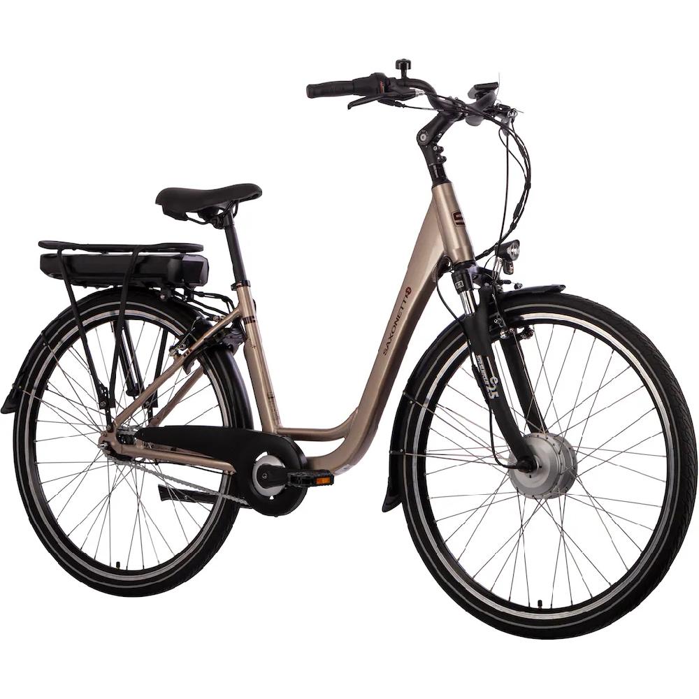 SAXONETTE E-Bike »City Plus« 7 Gang Shimano Nexus Frontmotor 250 W Pedelec Elektrofahrrad für Damen u. Herren Cityrad Begrenztes Angebot