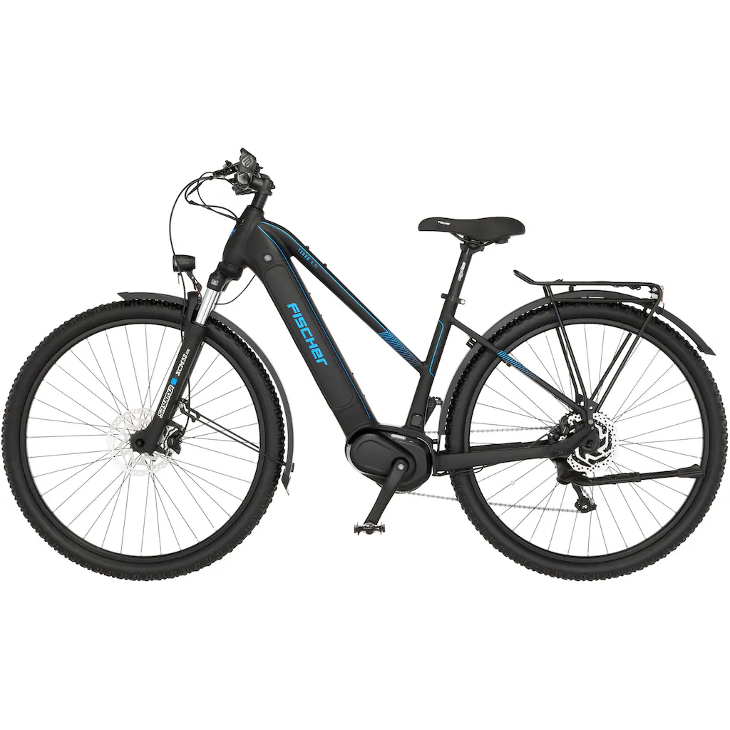 FISCHER Fahrrad E-Bike »TERRA 4.5i 522« 10 Gang Shimano Deore Mittelmotor 250 W (mit Schloss) Pedelec Elektrofahrrad für Damen u. Herren ATP auf Rechnung Saisonschlussverkauf