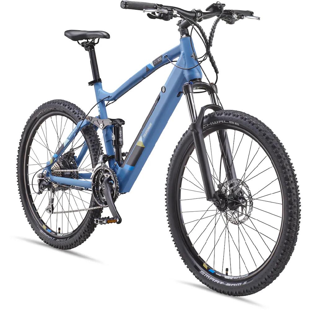 Telefunken E-Bike »Aufsteiger M935« 24 Gang Shimano Acera Heckmotor 250 W Pedelec Elektrofahrrad für Damen u. Herren MTB Mountainbike auf Raten Jubiläumsangebot