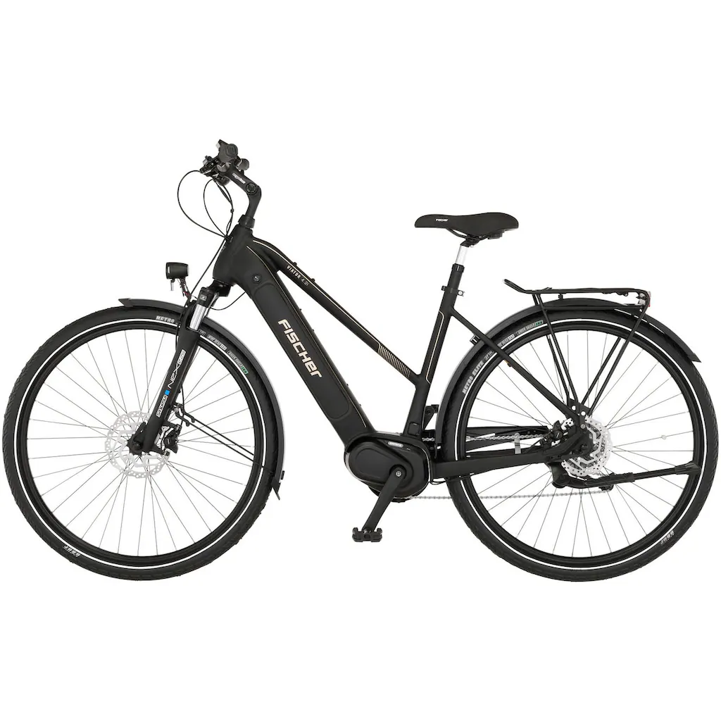 FISCHER Fahrrad E-Bike »VIATOR 4.2i« 9 Gang Shimano Acera Mittelmotor 250 W (mit Spiralschloss) Pedelec Elektrofahrrad für Damen u. Herren Online Outlet
