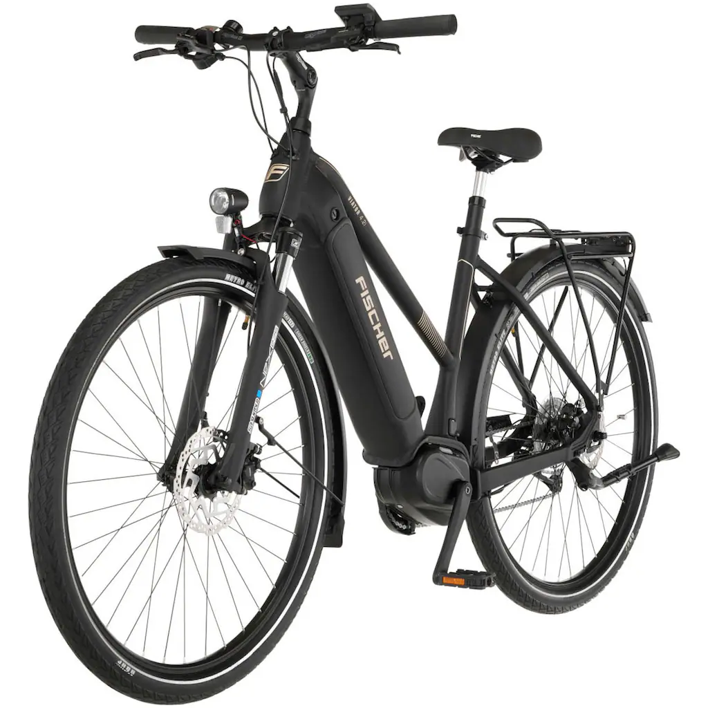 FISCHER Fahrrad E-Bike »VIATOR 4.2i« 9 Gang Shimano Acera Mittelmotor 250 W (mit Spiralschloss) Pedelec Elektrofahrrad für Damen u. Herren Online Outlet