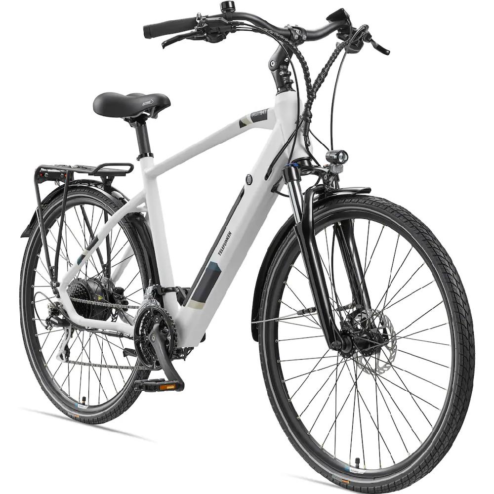 Telefunken E-Bike »Expedition XC941« 24 Gang Shimano Acera Heckmotor 250 W (ca. 100 km Reichweite-hydraulische Scheibenbremsen-Straßenzulassung) Trekking Elektrofahrrad Herren 28 Zoll 36 V 417 6 Wh Akku Pedelec Räumungsverkauf