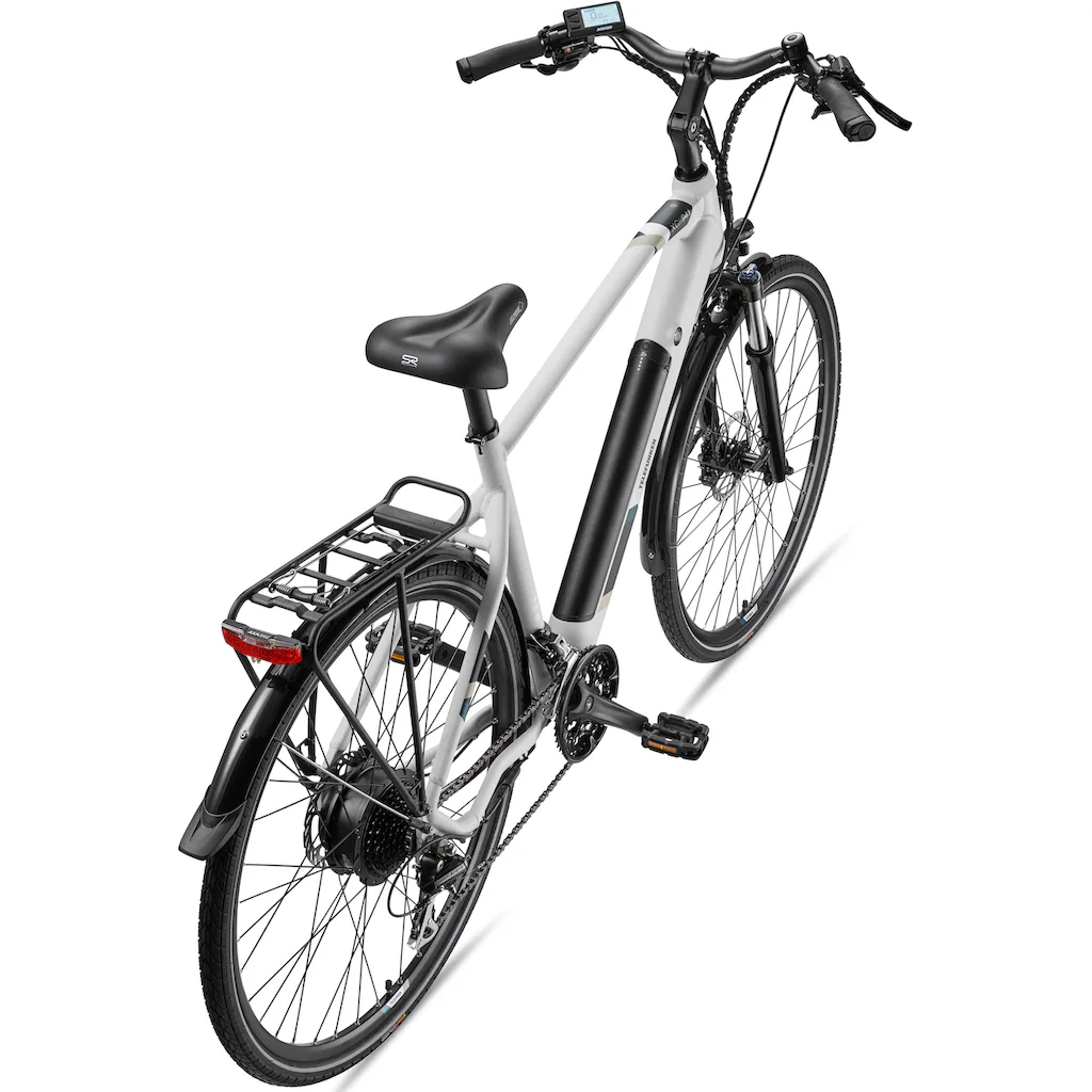 Telefunken E-Bike »Expedition XC941« 24 Gang Shimano Acera Heckmotor 250 W (ca. 100 km Reichweite-hydraulische Scheibenbremsen-Straßenzulassung) Trekking Elektrofahrrad Herren 28 Zoll 36 V 417 6 Wh Akku Pedelec Räumungsverkauf