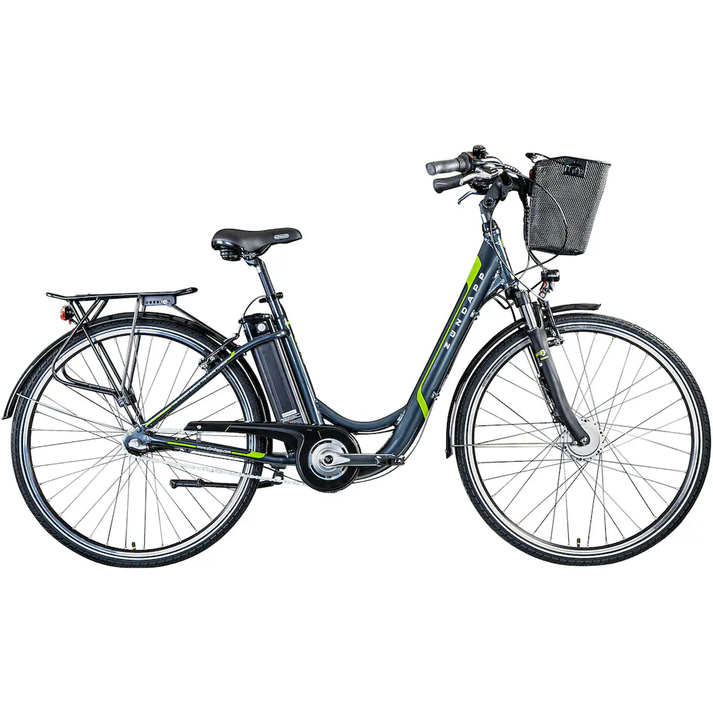 Zündapp E-Bike »Z510« 3 Gang Shimano Nexus SC-3C41 Frontmotor 250 W (mit Frontkorb) Pedelec Elektrofahrrad für Damen u. Herren Cityrad auf Rechnung online kaufen