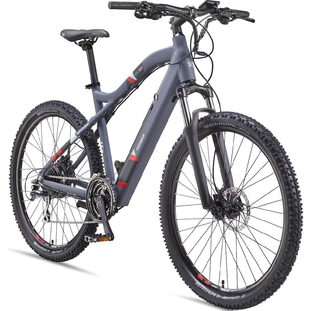 Telefunken E-Bike »Aufsteiger M922« 24 Gang Shimano Acera Heckmotor 250 W Pedelec Elektrofahrrad für Damen u. Herren MTB Mountainbike Neueste Stile