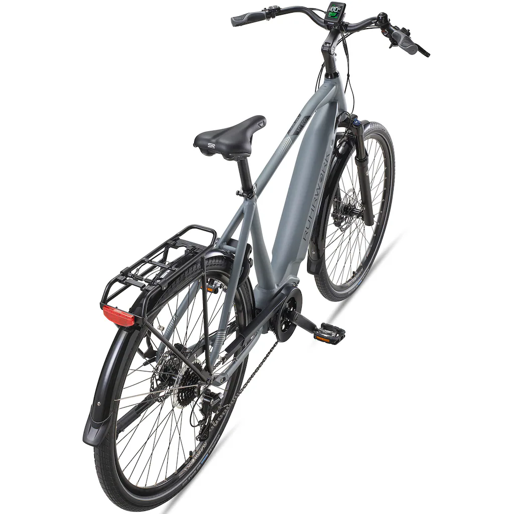 RUHRWERK E-Bike »MT800 Herren« 8 Gang Shimano Acera Mittelmotor 250 W Pedelec Elektrofahrrad für Herren Trekkingrad auf Rechnung bestellen Letzter Tag
