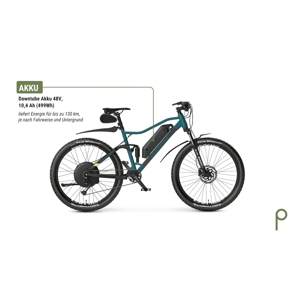 Prophete E-Bike »Graveler« 9 Gang Shimano Alivio Heckmotor 250 W Pedelec Elektrofahrrad für Damen u. Herren MTB Mountainbike Bis zu 60% Rabatt