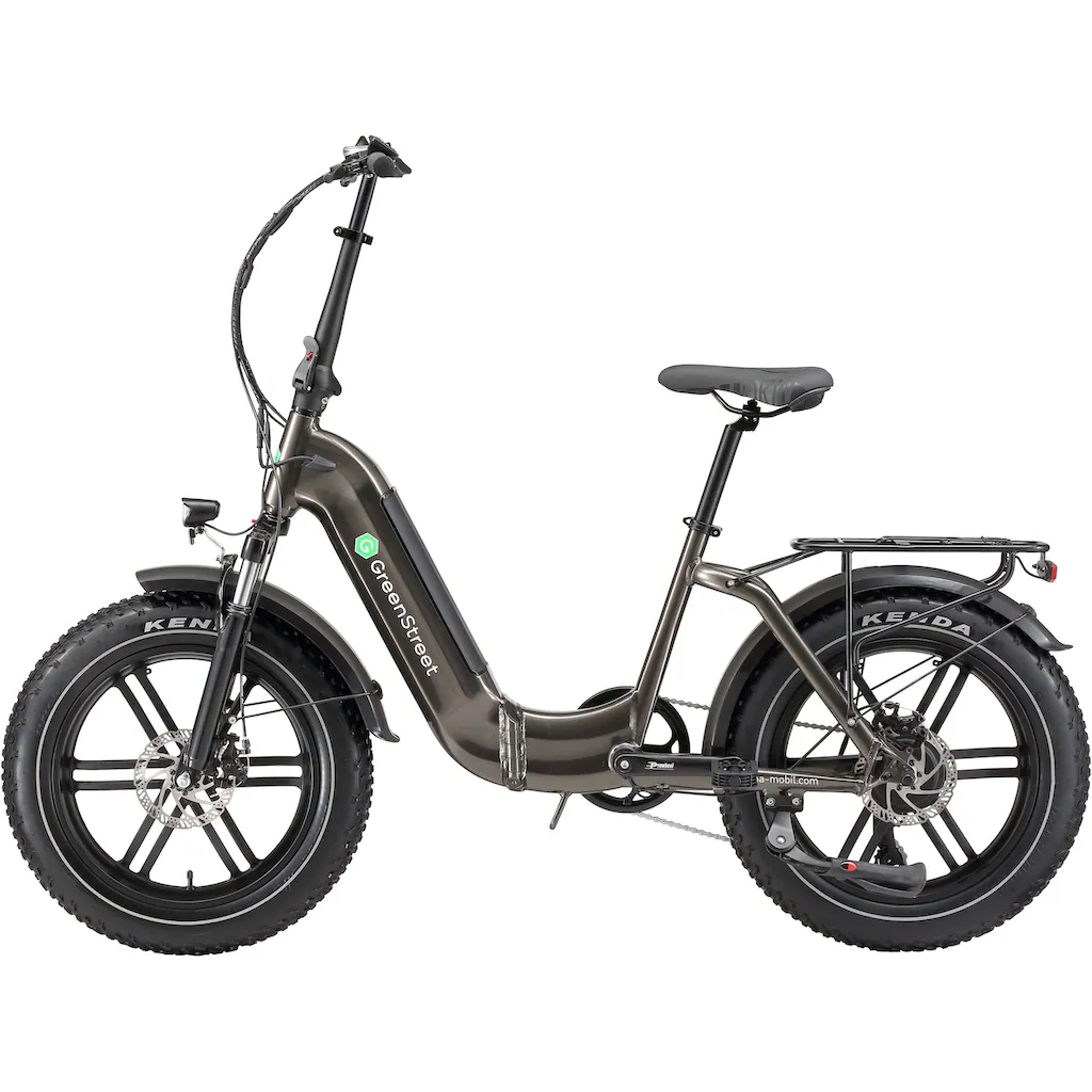 GreenStreet E-Bike »Tiefeinsteiger Klapprad GS5« 7 Gang Shimano Heckmotor 250 W (Set 2 tlg. mit Akku-Ladegeräte Fat Tires) Pedelec Elektrofahrrad für Damen u. Herren Klapprad auf Rechnung online bestellen Discount Store für neue Produkte