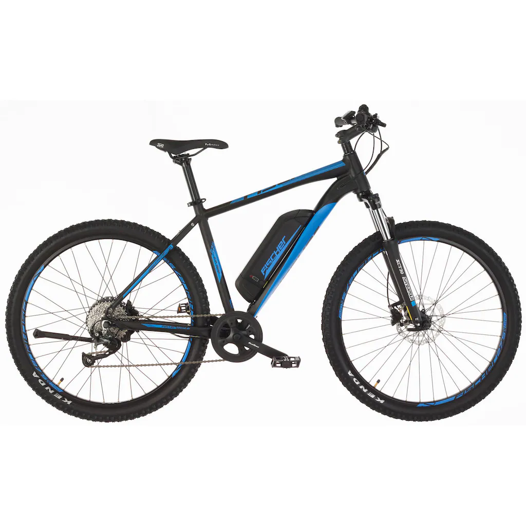 FISCHER Fahrrad E-Bike »MONTIS EM 1922 422 - 27 5 Zoll« 9 Gang Shimano Altus Heckmotor 250 W (mit Schloss) Pedelec Elektrofahrrad für Damen u. Herren MTB Mountainbike auf Raten Nur noch ein Tag übrig