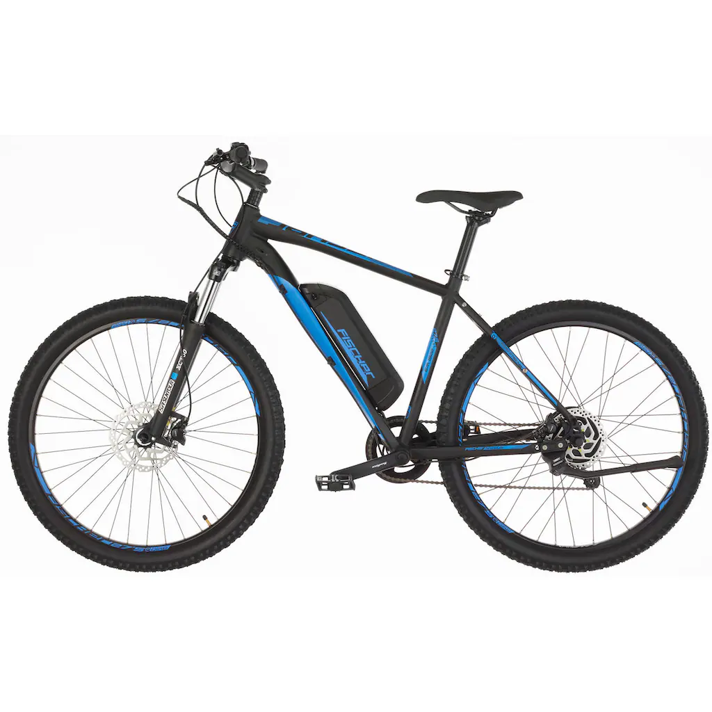 FISCHER Fahrrad E-Bike »MONTIS EM 1922 422 - 27 5 Zoll« 9 Gang Shimano Altus Heckmotor 250 W (mit Schloss) Pedelec Elektrofahrrad für Damen u. Herren MTB Mountainbike auf Raten Nur noch ein Tag übrig