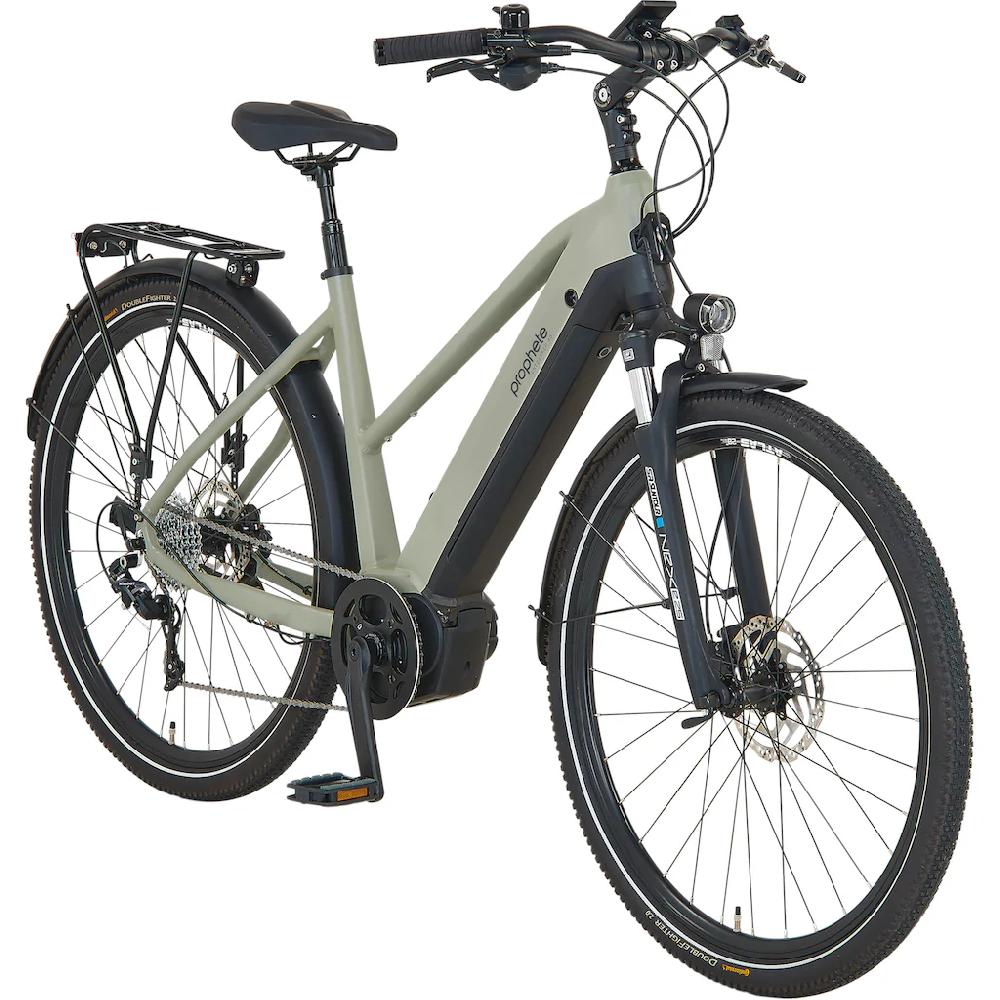 Prophete E-Bike »Entdecker 4.0« 10 Gang microSHIFT RD-M61S Mittelmotor 250 W Pedelec Elektrofahrrad für Damen Trekkingrad auf Rechnung kaufen Riesige Rabatte