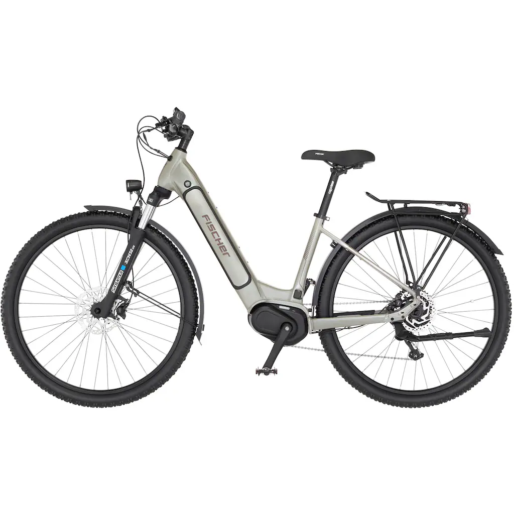 FISCHER Fahrrad E-Bike »TERRA 4.0i 43« 10 Gang Shimano Deore Mittelmotor 250 W (mit Fahrradschloss) Pedelec Elektrofahrrad für Damen u. Herren ATP auf Raten 50% Rabatt mit kostenlosem Versand
