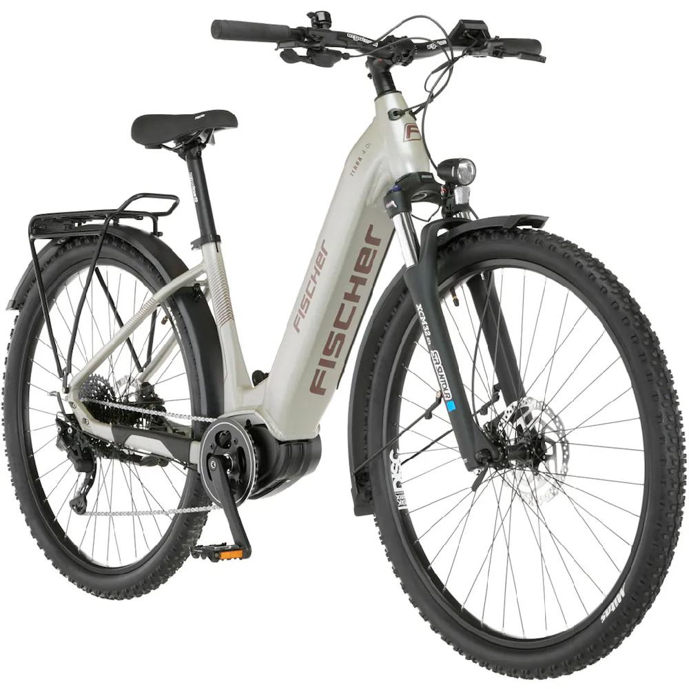 FISCHER Fahrrad E-Bike »TERRA 4.0i 43« 10 Gang Shimano Deore Mittelmotor 250 W (mit Fahrradschloss) Pedelec Elektrofahrrad für Damen u. Herren ATP auf Raten 50% Rabatt mit kostenlosem Versand