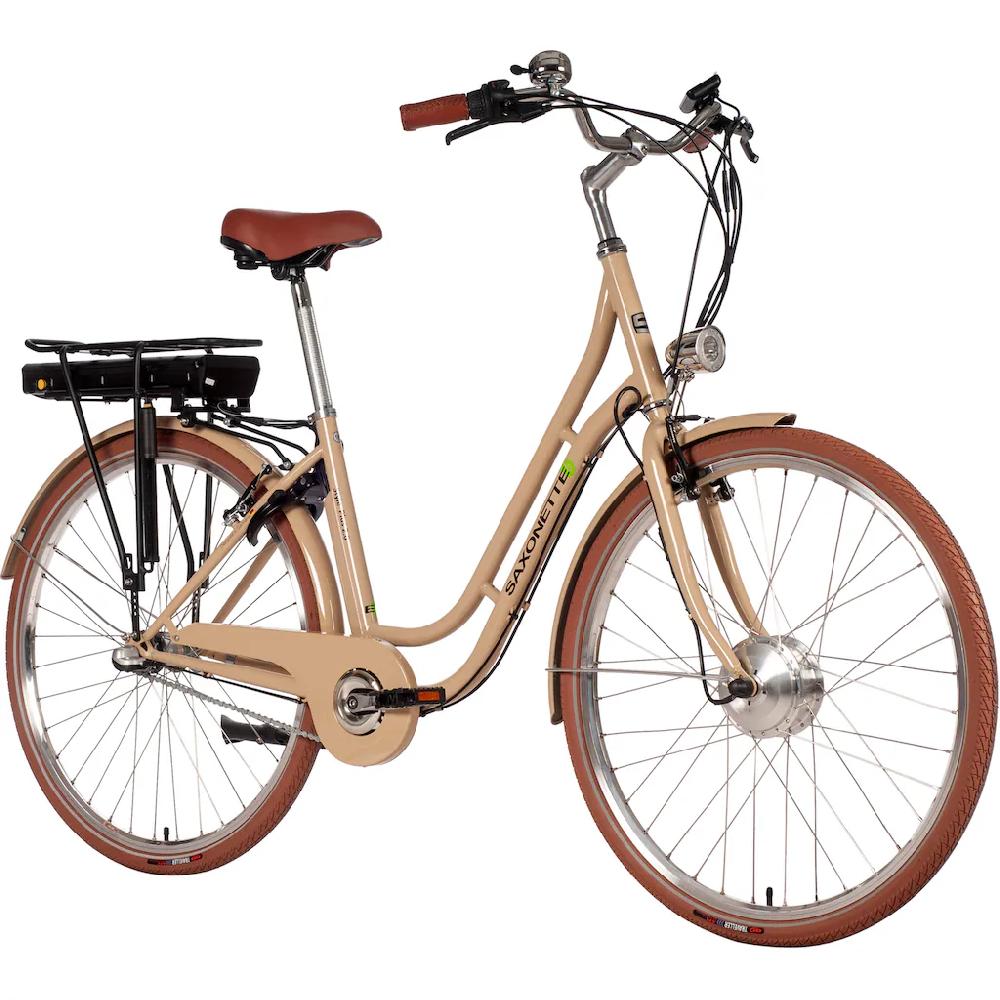 SAXONETTE E-Bike »Style Plus 2.0« 3 Gang Shimano Frontmotor 250 W Pedelec Elektrofahrrad für Damen u. Herren Cityrad auf Rechnung 2025