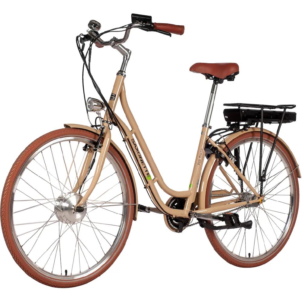 SAXONETTE E-Bike »Style Plus 2.0« 3 Gang Shimano Frontmotor 250 W Pedelec Elektrofahrrad für Damen u. Herren Cityrad auf Rechnung 2025