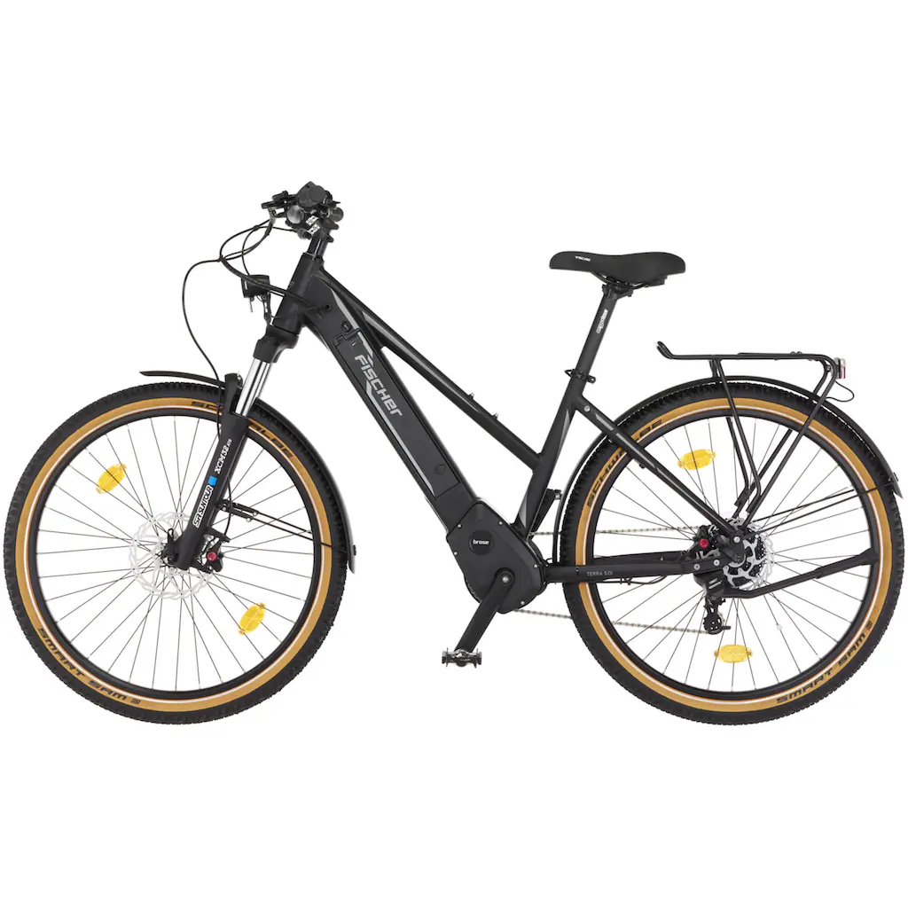 FISCHER Fahrrad E-Bike »TERRA 5.0i 504 sw« 10 Gang Clarks (mit Akku-Ladegerät-mit Werkzeug) Pedelec Elektrofahrrad für Damen u. Herren Angebote